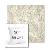 Picture of Palma Whitesand | Set of 2 | Sunbrella 20" Square Outdoor Throw Pillows with Premium Inserts