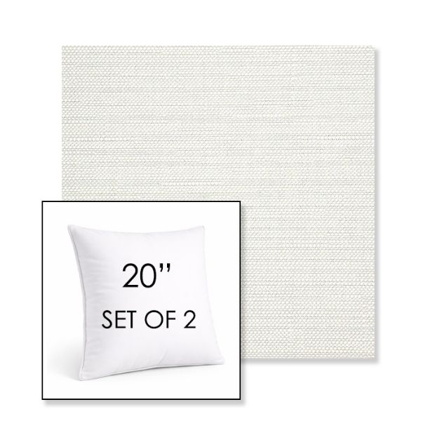 Picture of Piazza Cloud | Set of 2 | Sunbrella 20" Square Outdoor Throw Pillows with Premium Inserts