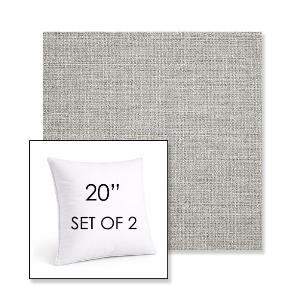 Picture of Piazza Pebble | Set of 2 | Sunbrella 20" Square Outdoor Throw Pillows with Premium Inserts