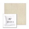 Picture of Pique Flax | Set of 2 | Sunbrella 20" Square Outdoor Throw Pillows with Premium Inserts