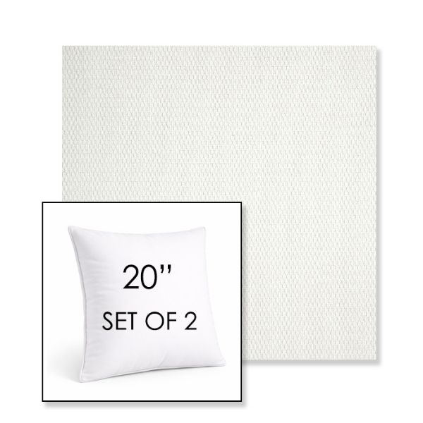 Picture of Pique Salt | Set of 2 | Sunbrella 20" Square Outdoor Throw Pillows with Premium Inserts