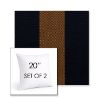 Picture of Rothko Bourbon Blue | Set of 2 | Sunbrella 20" Square Outdoor Throw Pillows with Premium Inserts