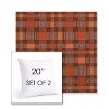 Picture of Rubix Spicy Melon | Set of 2 | Sunbrella 20" Square Outdoor Throw Pillows with Premium Inserts