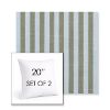 Picture of Sail Away Aloe | Set of 2 | Sunbrella 20" Square Outdoor Throw Pillows with Premium Inserts