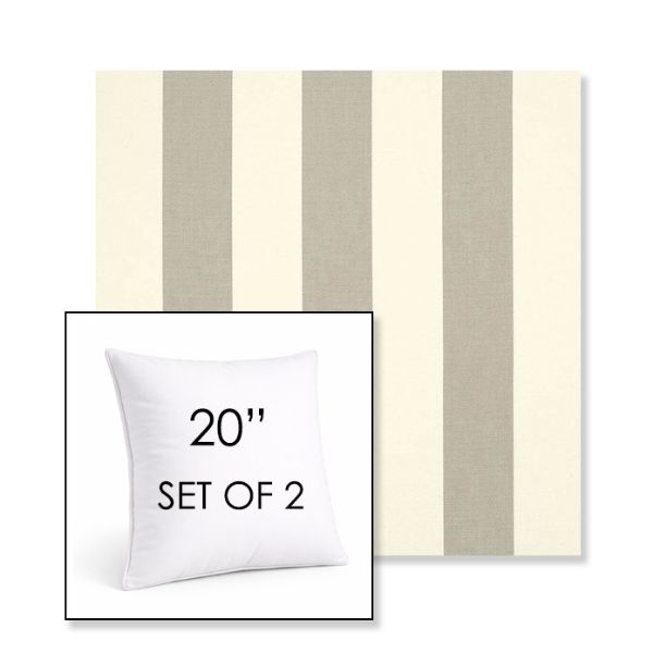 Picture of Solana Seagull | Set of 2 | Sunbrella 20" Square Outdoor Throw Pillows with Premium Inserts