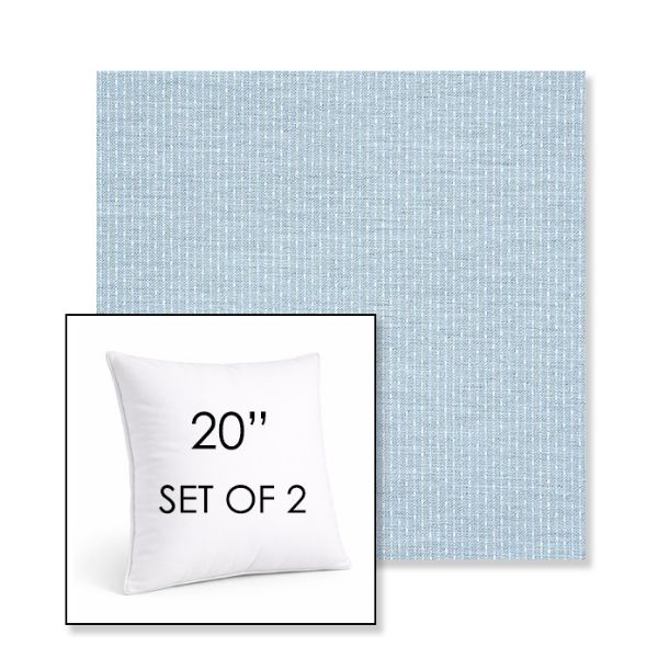Picture of Solo Ocean | Set of 2 | Sunbrella 20" Square Outdoor Throw Pillows with Premium Inserts