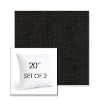 Picture of Source Coal | Set of 2 | Sunbrella 20" Square Outdoor Throw Pillows with Premium Inserts