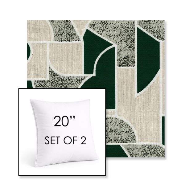 Picture of Territory Oxide | Set of 2 | Sunbrella 20" Square Outdoor Throw Pillows with Premium Inserts