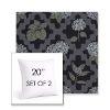 Picture of Trellis Morning Glory | Set of 2 | Sunbrella 20" Square Outdoor Throw Pillows with Premium Inserts