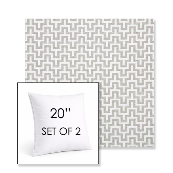 Picture of Underline Dove | Set of 2 | Sunbrella 20" Square Outdoor Throw Pillows with Premium Inserts