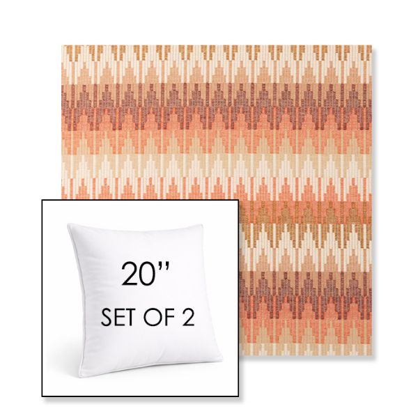 Picture of Valley Desert | Set of 2 | Sunbrella 20" Square Outdoor Throw Pillows with Premium Inserts