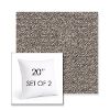 Picture of Wander Granite | Set of 2 | Sunbrella 20" Square Outdoor Throw Pillows with Premium Inserts