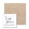 Picture of Abstraction Camel | Set of 2 | Sunbrella 22" Square Outdoor Throw Pillows with Premium Inserts
