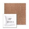 Picture of Argo Clay | Set of 2 | Sunbrella 22" Square Outdoor Throw Pillows with Premium Inserts