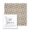 Picture of Array Dune | Set of 2 | Sunbrella 22" Square Outdoor Throw Pillows with Premium Inserts