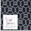 Picture of Bar Harbor Marina | Set of 2 | Sunbrella 22" Square Outdoor Throw Pillows with Premium Inserts