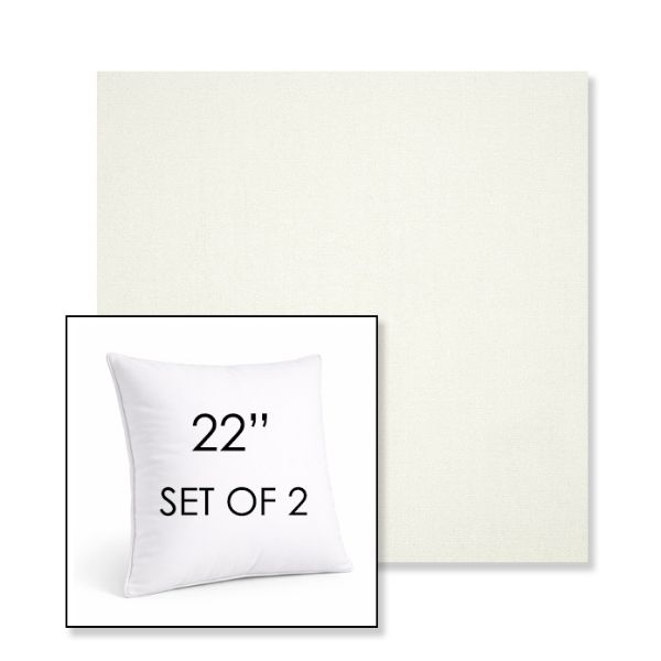 Picture of Canvas White | Set of 2 | Sunbrella 22" Square Outdoor Throw Pillows with Premium Inserts
