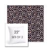 Picture of Carat Azurite | Set of 2 | Sunbrella 22" Square Outdoor Throw Pillows with Premium Inserts