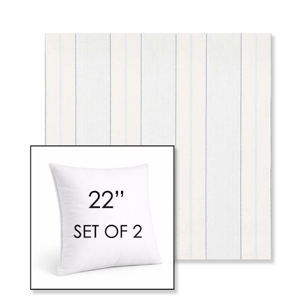 Picture of Carlo Coastal | Set of 2 | Sunbrella 22" Square Outdoor Throw Pillows with Premium Inserts