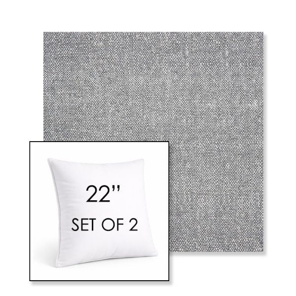 Picture of Chartres Gull | Set of 2 | Sunbrella 22" Square Outdoor Throw Pillows with Premium Inserts