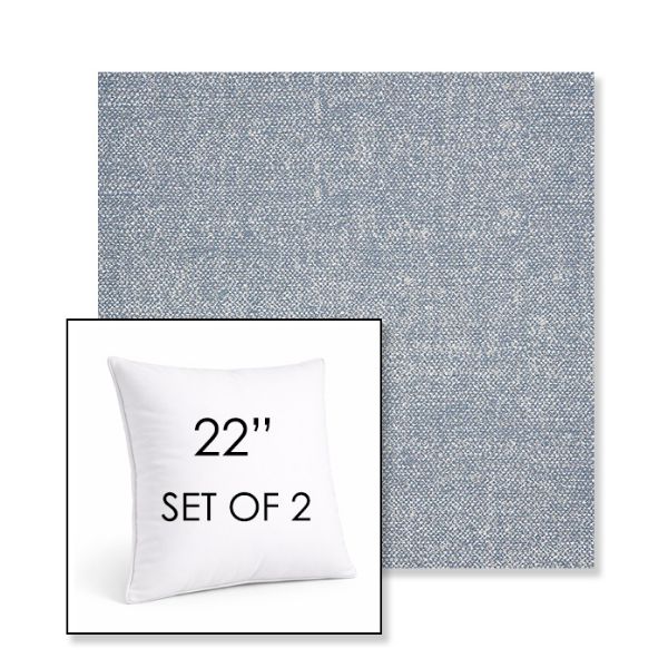 Picture of Chartres Rainfall | Set of 2 | Sunbrella 22" Square Outdoor Throw Pillows with Premium Inserts