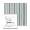 Picture of Costa Clearwater | Set of 2 | Sunbrella 22" Square Outdoor Throw Pillows with Premium Inserts