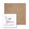 Picture of Crush Camel | Set of 2 | Sunbrella 22" Square Outdoor Throw Pillows with Premium Inserts