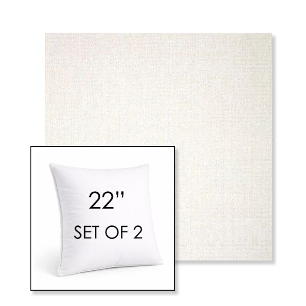 Picture of Crush Snow | Set of 2 | Sunbrella 22" Square Outdoor Throw Pillows with Premium Inserts