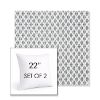 Picture of Detail Denim | Set of 2 | Sunbrella 22" Square Outdoor Throw Pillows with Premium Inserts