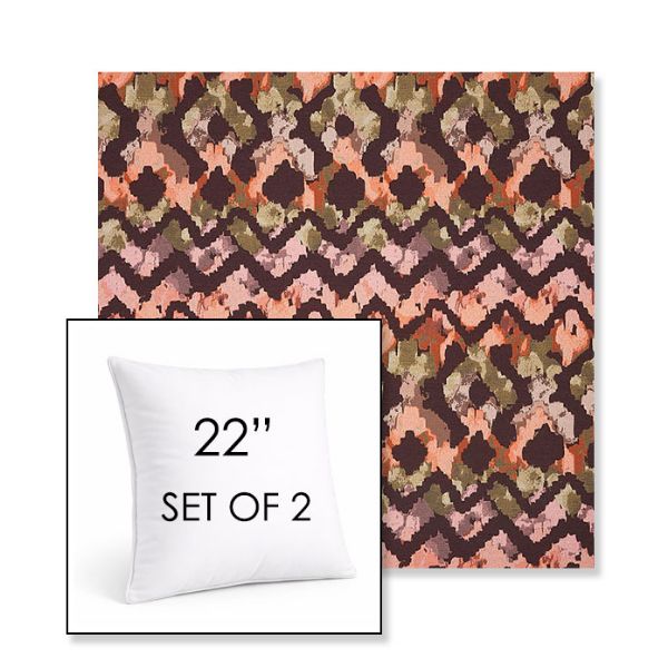 Picture of Inga Gypsy | Set of 2 | Sunbrella 22" Square Outdoor Throw Pillows with Premium Inserts
