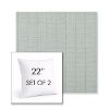 Picture of Kaia Mist | Set of 2 | Sunbrella 22" Square Outdoor Throw Pillows with Premium Inserts
