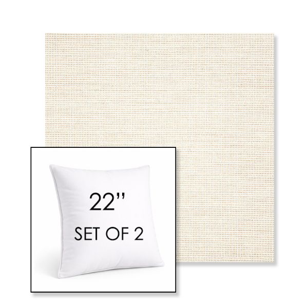 Picture of Kudos Vellum | Set of 2 | Sunbrella 22" Square Outdoor Throw Pillows with Premium Inserts