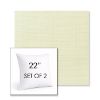 Picture of Linen Natural | Set of 2 | Sunbrella 22" Square Outdoor Throw Pillows with Premium Inserts