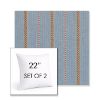Picture of Linger Slate | Set of 2 | Sunbrella 22" Square Outdoor Throw Pillows with Premium Inserts