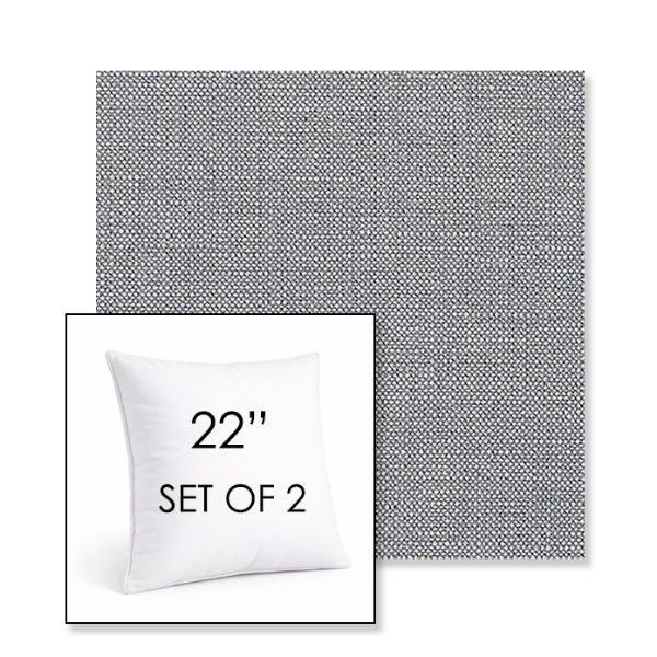 Picture of Linville Denim | Set of 2 | Sunbrella 22" Square Outdoor Throw Pillows with Premium Inserts