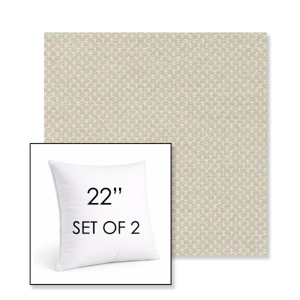Picture of Litchfield Sage | Set of 2 | Sunbrella 22" Square Outdoor Throw Pillows with Premium Inserts