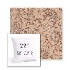 Picture of Martha Floral Dogwood | Set of 2 | Sunbrella 22" Square Outdoor Throw Pillows with Premium Inserts
