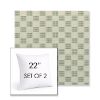 Picture of Mend Juniper | Set of 2 | Sunbrella 22" Square Outdoor Throw Pillows with Premium Inserts