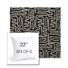 Picture of Nema Newsprint | Set of 2 | Sunbrella 22" Square Outdoor Throw Pillows with Premium Inserts