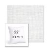 Picture of Piazza White | Set of 2 | Sunbrella 22" Square Outdoor Throw Pillows with Premium Inserts