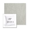 Picture of Pique Gravel | Set of 2 | Sunbrella 22" Square Outdoor Throw Pillows with Premium Inserts