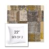 Picture of Pop Corn | Set of 2 | Sunbrella 22" Square Outdoor Throw Pillows with Premium Inserts