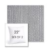 Picture of Posh Graphite | Set of 2 | Sunbrella 22" Square Outdoor Throw Pillows with Premium Inserts