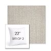 Picture of Posh Pebble | Set of 2 | Sunbrella 22" Square Outdoor Throw Pillows with Premium Inserts