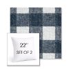 Picture of Preso Indigo | Set of 2 | Sunbrella 22" Square Outdoor Throw Pillows with Premium Inserts