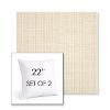 Picture of Proven Flax | Set of 2 | Sunbrella 22" Square Outdoor Throw Pillows with Premium Inserts