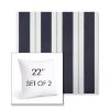 Picture of Relate Harbor | Set of 2 | Sunbrella 22" Square Outdoor Throw Pillows with Premium Inserts
