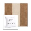 Picture of Rothko Latte | Set of 2 | Sunbrella 22" Square Outdoor Throw Pillows with Premium Inserts