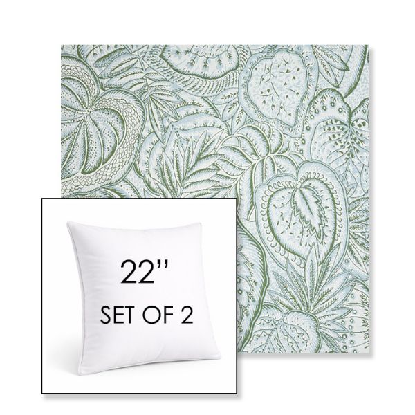 Picture of Sensibility Spring | Set of 2 | Sunbrella 22" Square Outdoor Throw Pillows with Premium Inserts