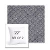 Picture of Shibori Indigo | Set of 2 | Sunbrella 22" Square Outdoor Throw Pillows with Premium Inserts